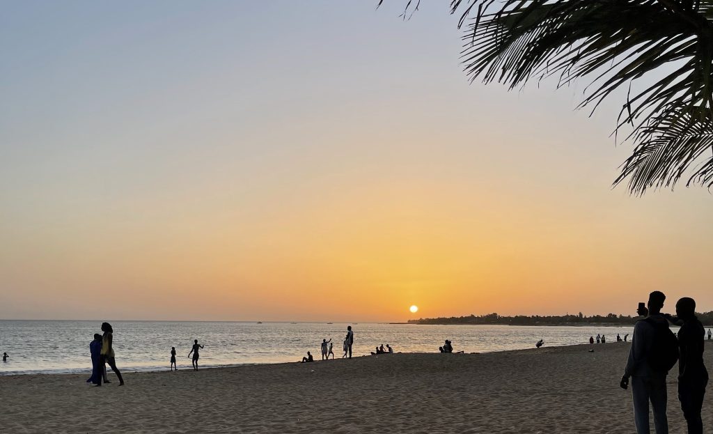 sunset at saly, senegal